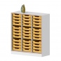 qickly® Regal, 3 OH, 36 kleine Ergo Tray Boxen, B/H/T: 104,2x110,5x42,6 cm 